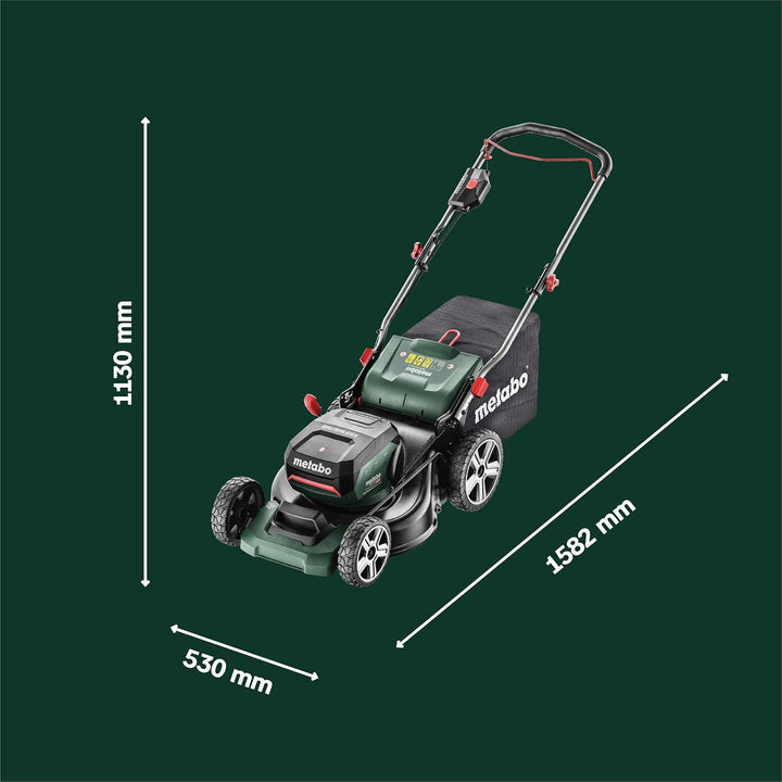 Metabo Akku-Rasenmäher mit Mulchfunktion RM 36-18 LTX BL 46 (601606650) für grosse Flächen im Garten