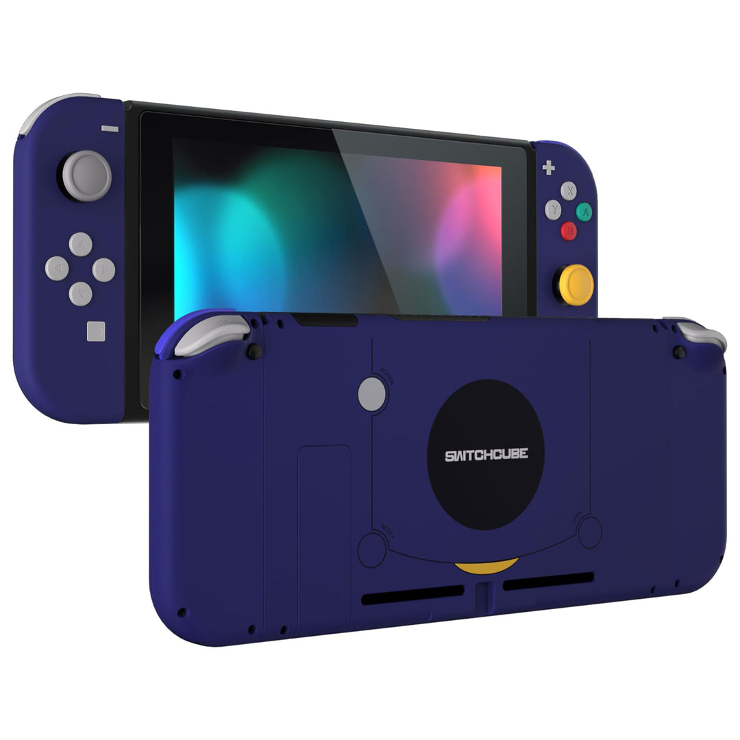 eXtremeRate Hülle Case für Nintendo Switch Joycon/Konsole, DIY-Back Shell & Kickstand & Joy Con Abde