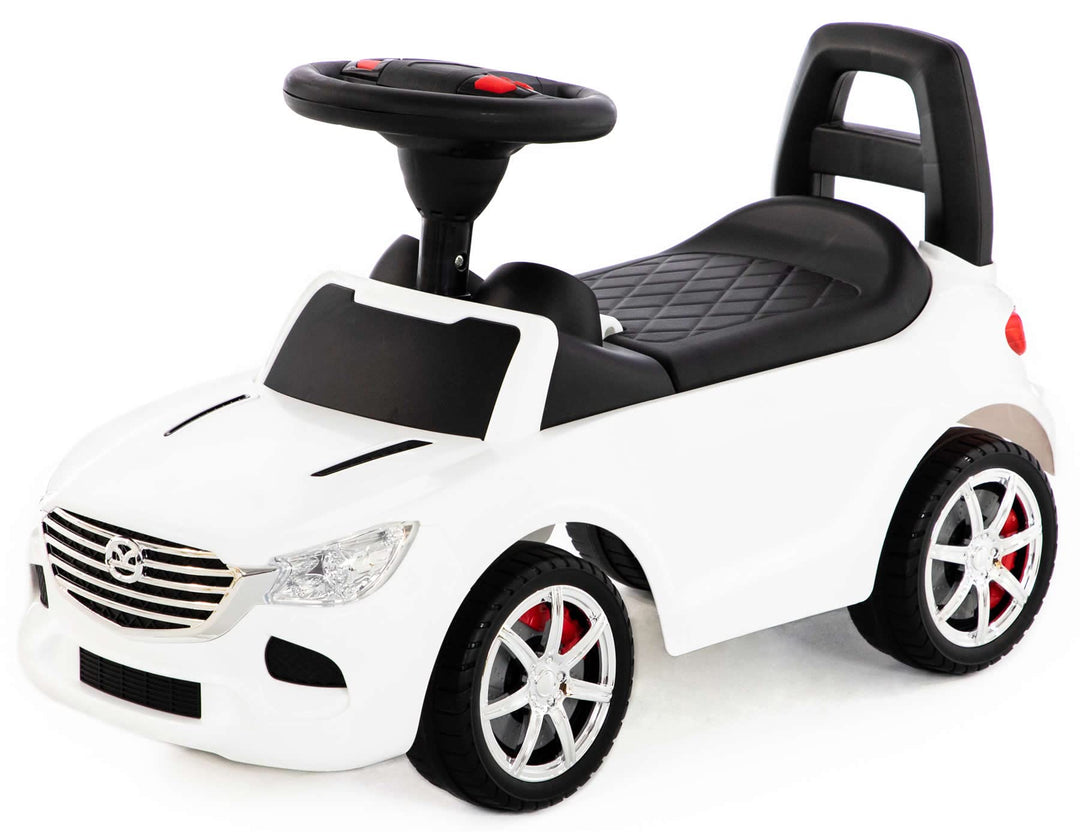 Rutscher Auto weiss Super Car Nr.4 Sound Kinder Rutscherfahrzeug Lauflernhilfe
