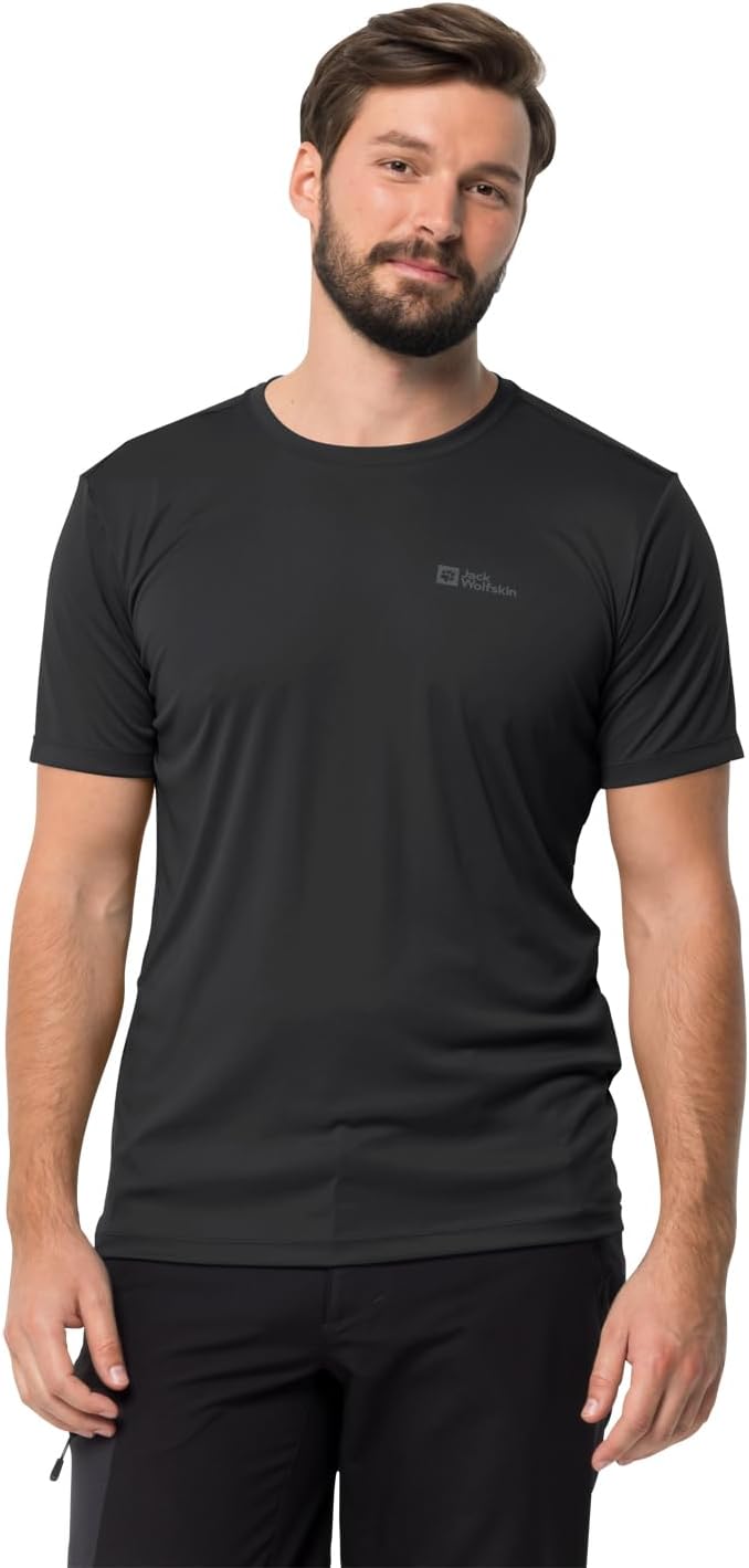 Jack Wolfskin Herren Tech T-Shirt XXL Schwarz, XXL Schwarz