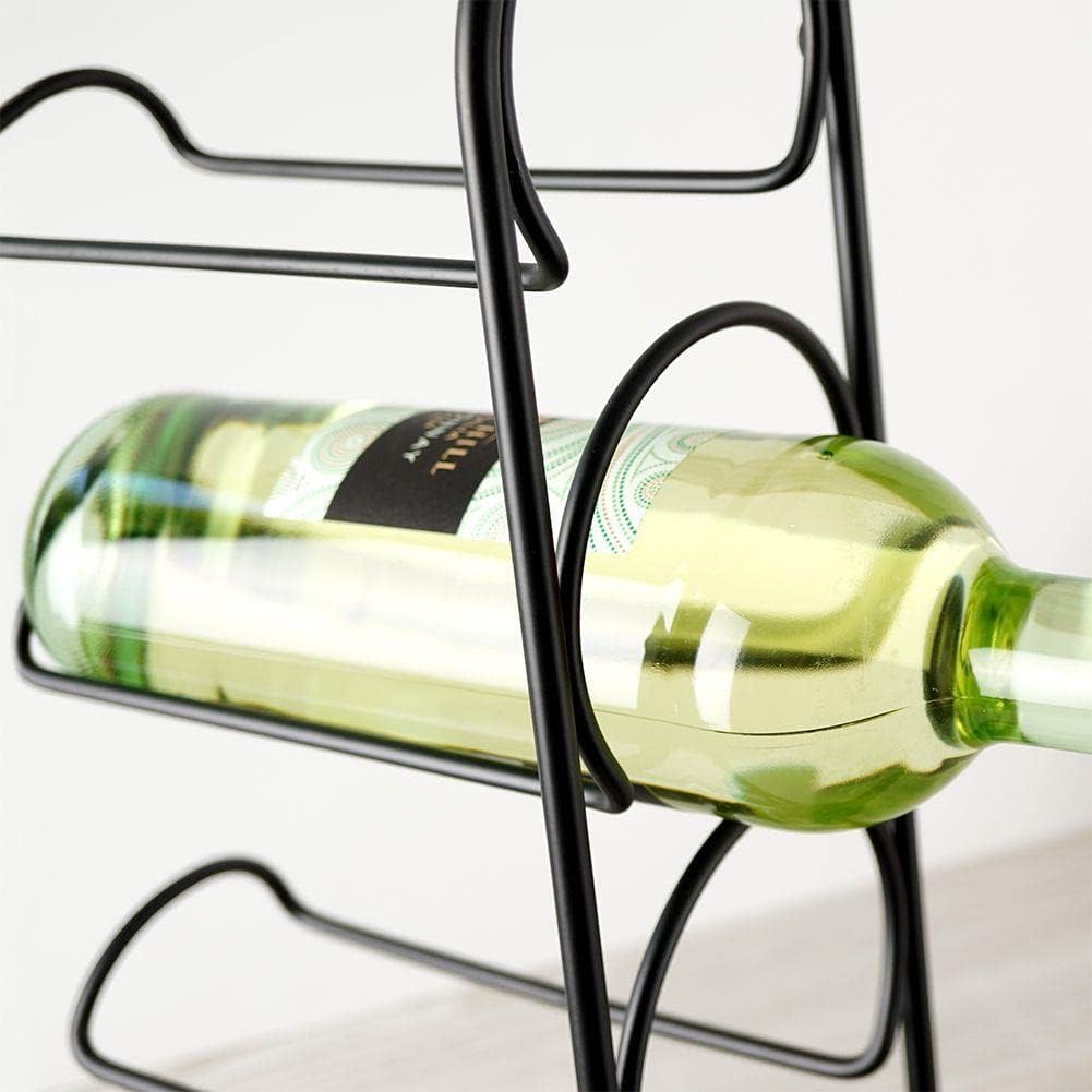 Vilde Weinregal Flaschenständer Weinhalter Flaschenregal Weinflaschenhalter aus Metall für 4 Flasche