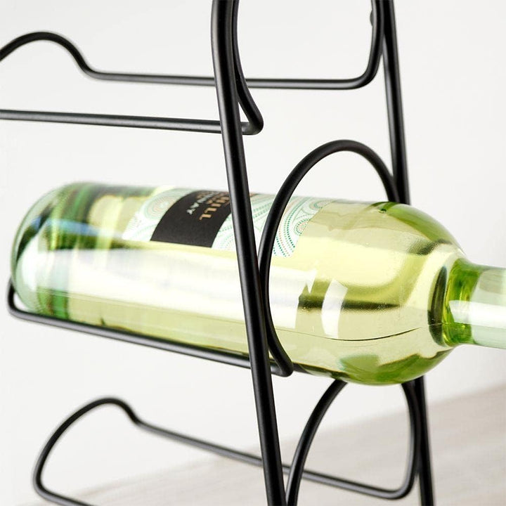 Vilde Weinregal Flaschenständer Weinhalter Flaschenregal Weinflaschenhalter aus Metall für 4 Flasche