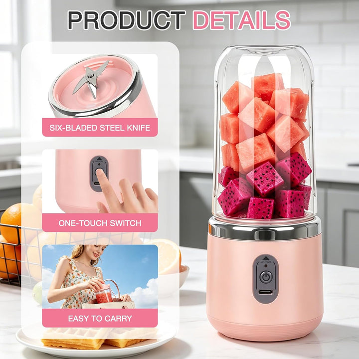 Foreverup Tragbarer Mixer, Maker to Go Mini-Standmixer, Smoothie Maker, Portabler Elektrischer Saftp