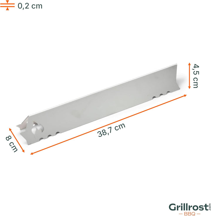Grillrost.com Das Original Edelstahl Aromaschiene für Kingstone - Brennerabdeckung passend für alle