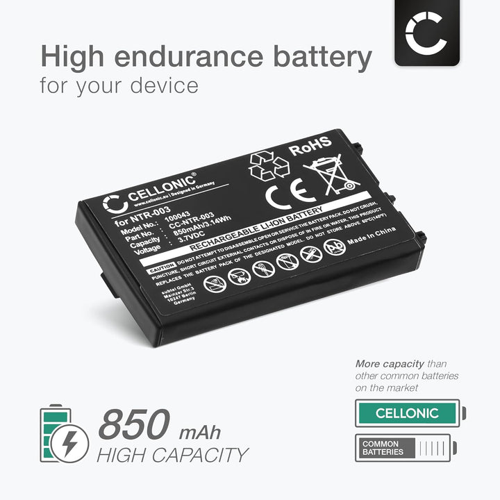 subtel 2X Akku kompatibel mit Nintendo DS, DS Lite - NTR-001, NTR-003 3.6V - 3.7V 800mAh, 2x