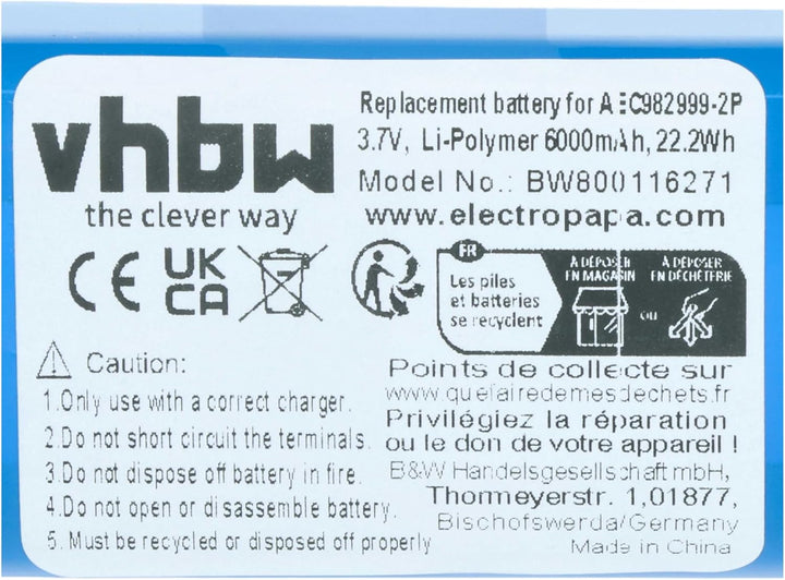 vhbw Akku kompatibel mit JBL Charge (1. Generation) Bluetooth Lautsprecher - Ersatz für AEC982999-2P