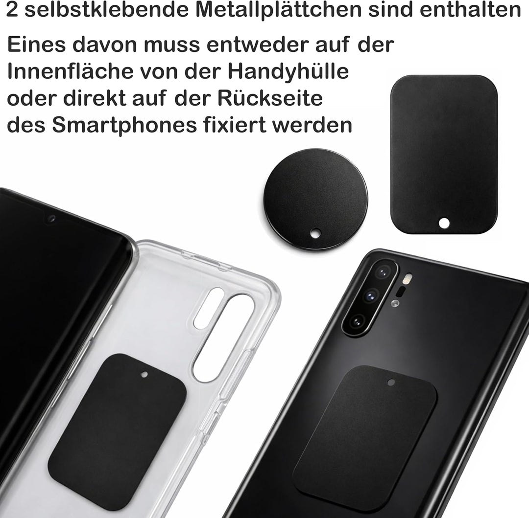 Aigner & Reiter Handyhalterung Auto Magnet für runde Lüftung | Magnethalter fürs Handy für Rundlüfte