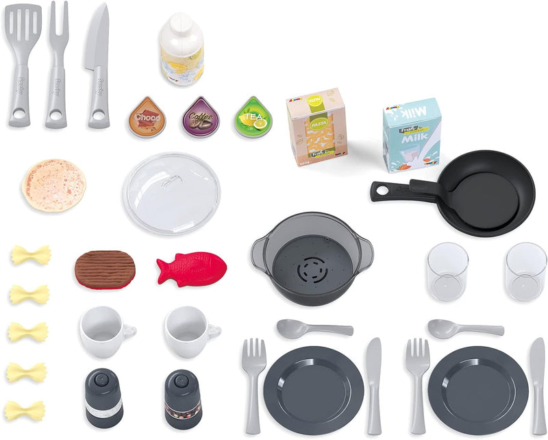 Smoby - Tefal Studio Bubble XL Küche - Küche in extravaganter Winkelform, mit Bubble-Herd-Funktion,