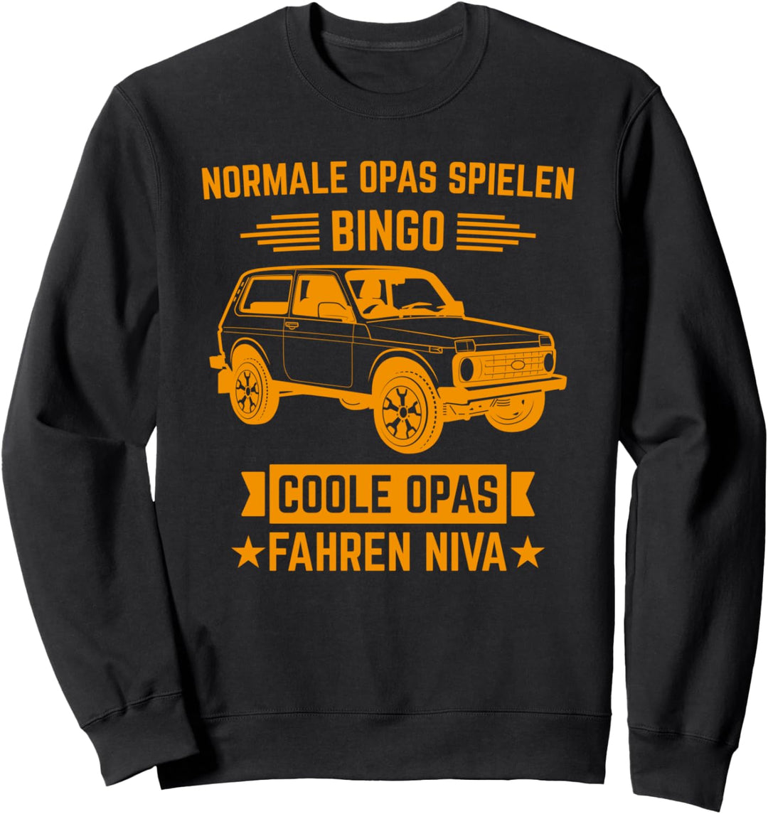 Lada Niva 4x4 Offroad Opa Grossvater Russland Sweatshirt