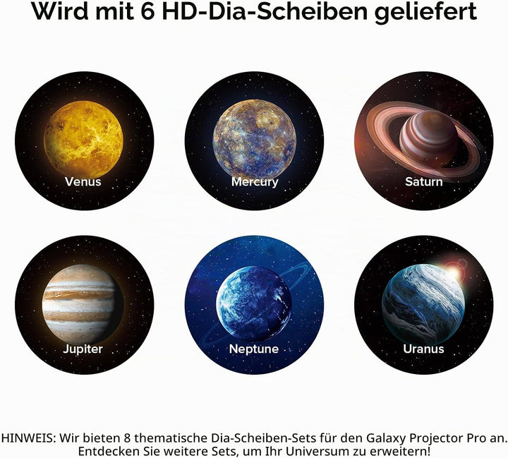 YUNRAY Galaxy Projector Disc – Ultra HD Projektionsscheiben, kompatibel mit YUNRAY Galaxy Projector