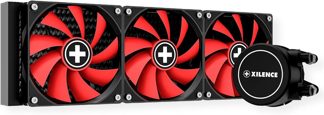 Xilence LQ360 AMD und Intel AiO 360mm Wasserkühlung, 3x 120mm PWM Lüfter, 400W TDP, rot/schwarz
