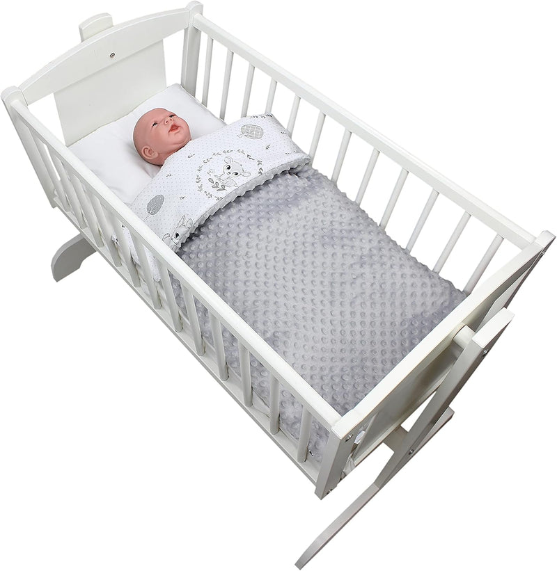 TupTam 2er Set Baby Decken Einschlagdecke 85x85 cm für Autositz Babyschale Babydecke Wiegendecke Min