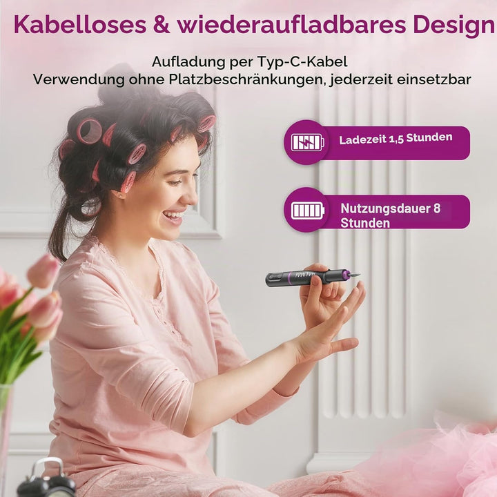 Halmai Elektrischer Nagelbohrer – Professioneller, verbesserter kabelloser Nagelbohrer für Nagel-Ent