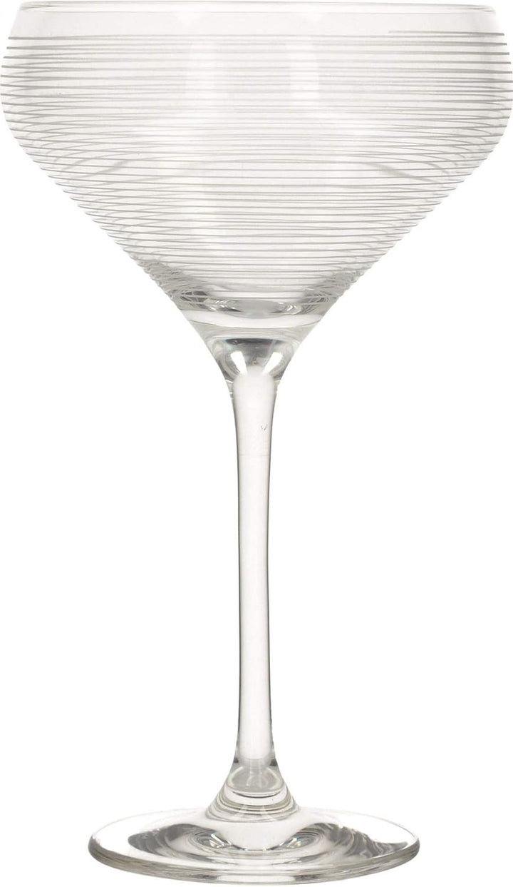Mikasa Cheers Martinigläser, 290 ml, 4 Stück, Kristallglas, silber, 400 ml, Set of 4 Klassiker Silbe