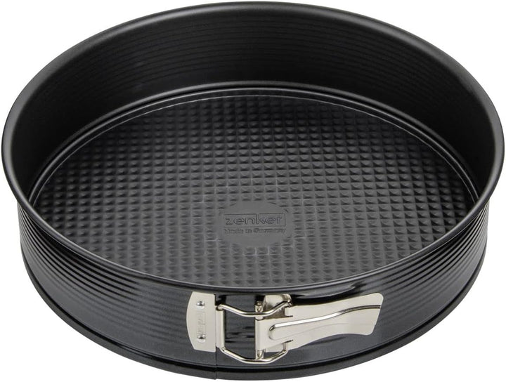Zenker Springform mit Flach- und Rohrboden Ø 28 cm BLACK METALLIC, Backform mit Antihaftbeschichtung