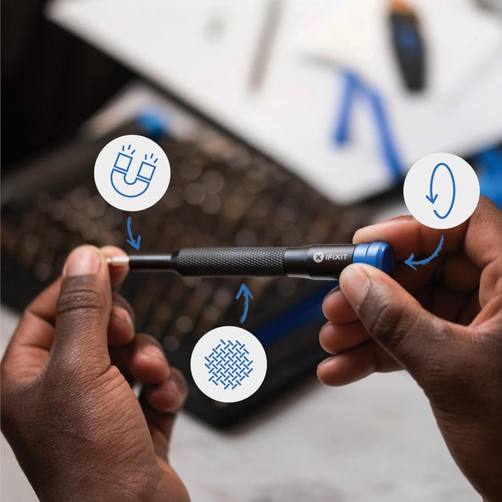 iFixit Pro Tech Werkzeugsatz (Schwarze Ausgabe) – Elektronik-Bit-Set und Öffnungswerkzeuge für Handy