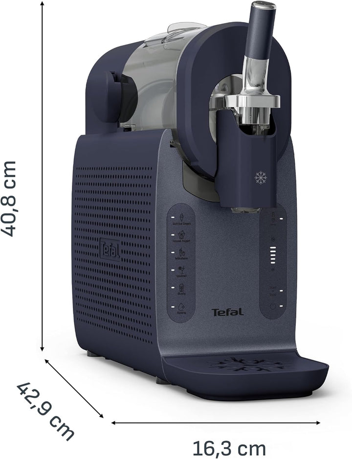 Tefal Freezi Instant Softeis- & Slushmaschine, inkl. 2 Eisbehälter, 5 Automatikprogramme, automatisc