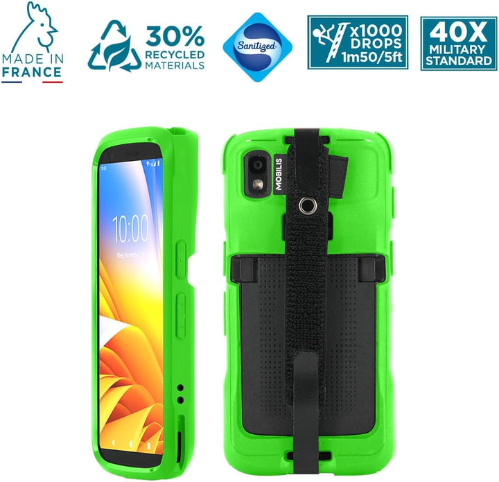 Mobilis Schutzhülle für Zebra TC22 TC27 mit Anti-Sturz-Handschlaufe & Stifthalter, Etui in Militärqu