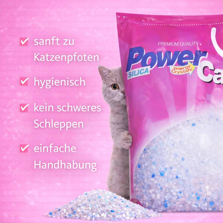 6 x 5 l = 30 L Power Cat Magic Silikat Katzenstreu Powercat