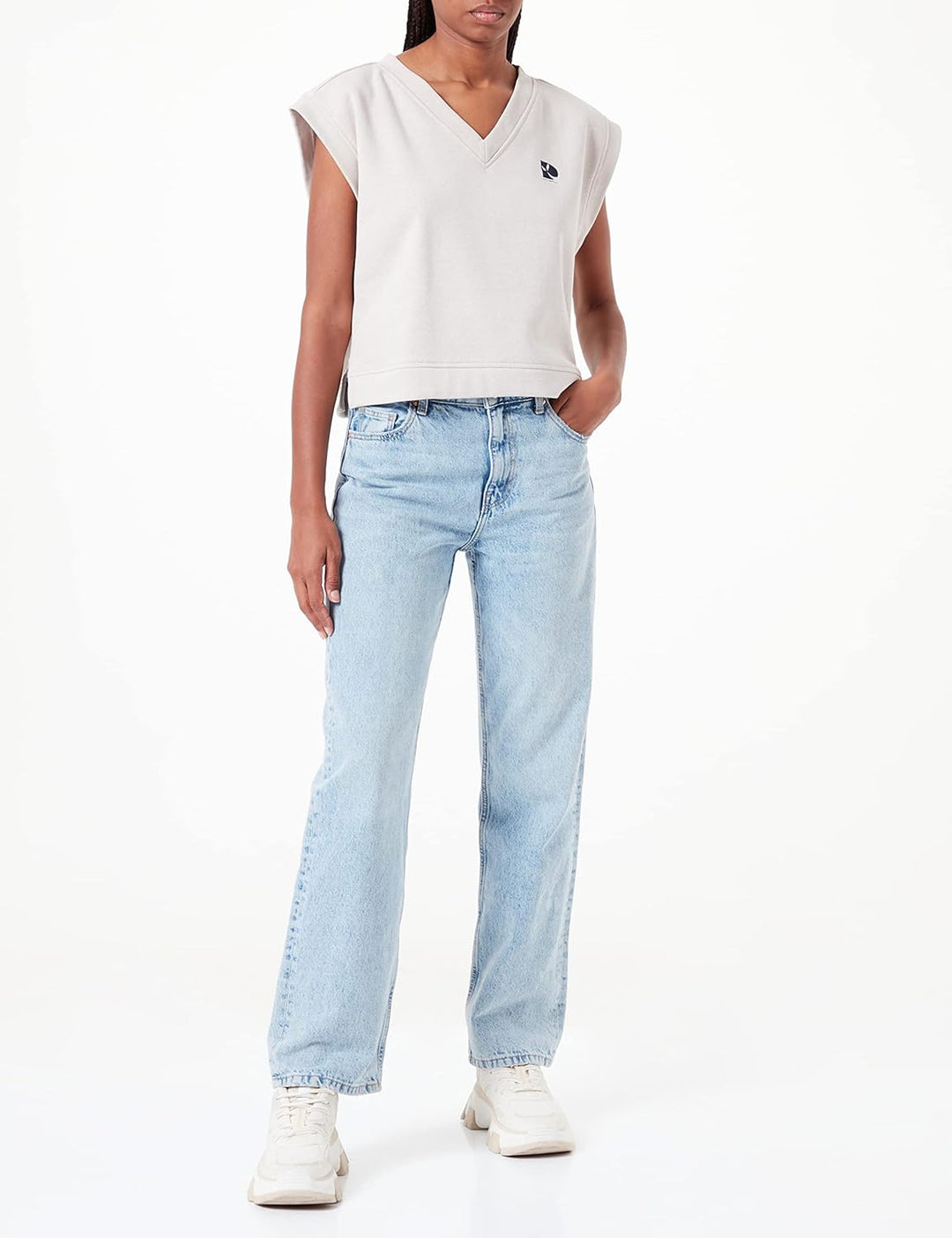 Tom Tailor Denim Damen 1032948 Sweatpullunder (1er Pack) XL 30224 - Cloud Grey Melange, XL 30224 - C