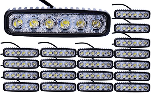 Greenmigo 20x 18W Led Scheinwerfer Offroad Lampe Flood Arbeitsscheinwerfer LED Arbeitslicht 12V 24V