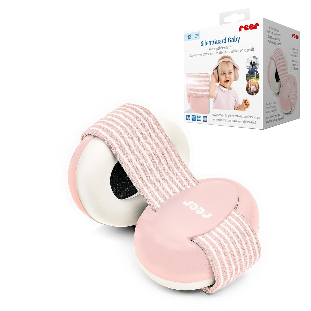 Reer Gehörschutz für Babys SilentGuard, besonders weich und leicht für den empfindlichen Babykopf, m
