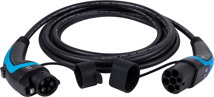 lighteu, DasVolt® EV Ladekabel für Elektroauto und Hybrid PHEV | Typ 1 bis Typ 2 | 32 Ampere (7,2 kW