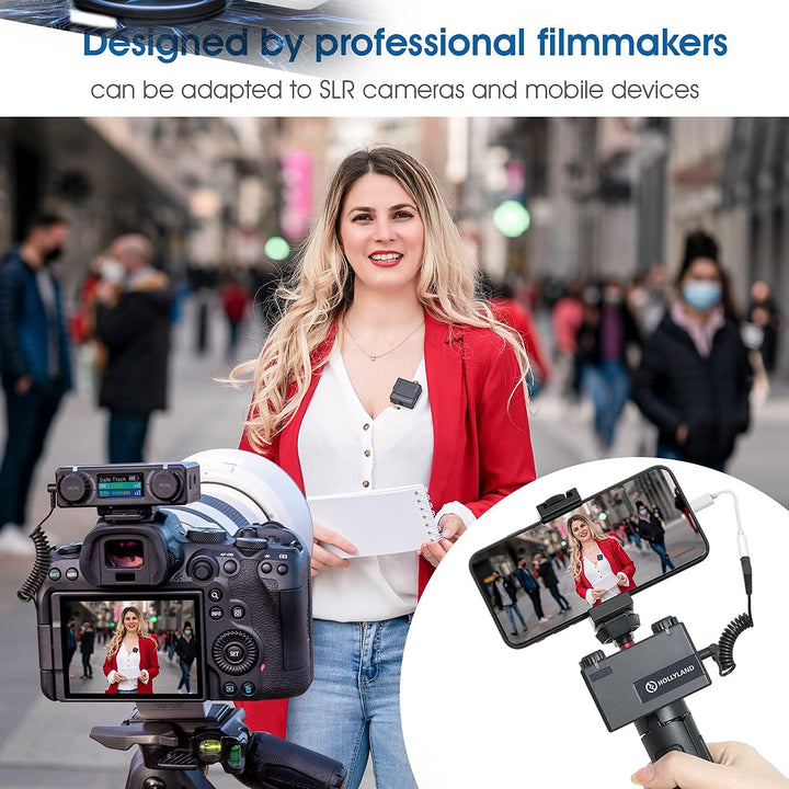 Hollyland Lark 150 Wireless Lavalier Mikrofon mit Aufladebox für Smartphone Kamera Camcorder 2.4GHz