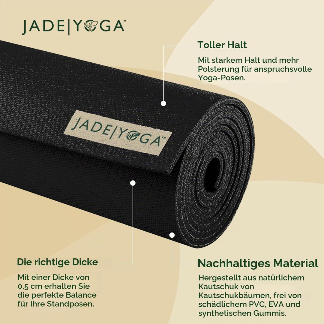 JADE YOGA - Harmony Yoga Mat - Yoga Mat Designed to Provide A Secure Grip to Help Hold Your Pose Sch
