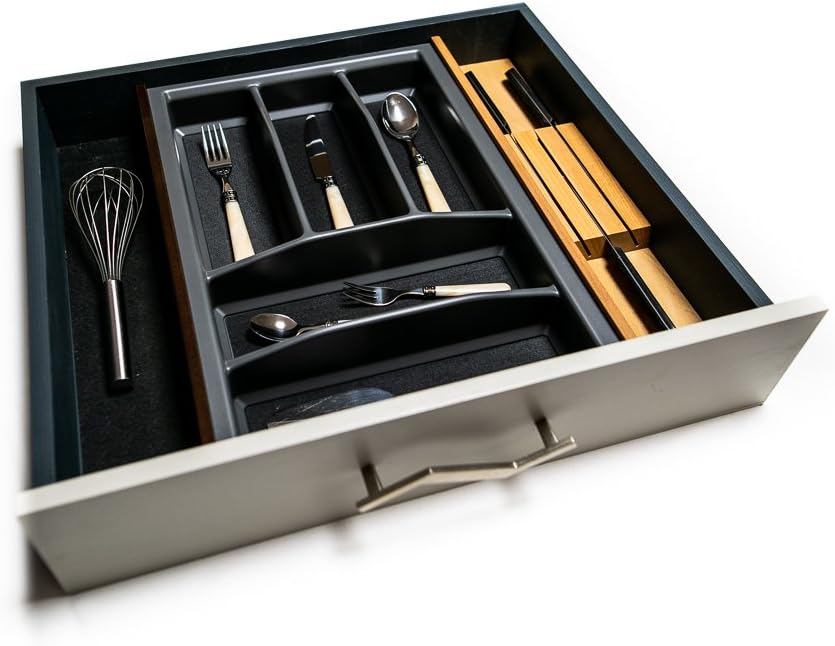 Lana Solution Besteckeinsatz für 55 er Schublade, 462 mm x 400 mm, Silber