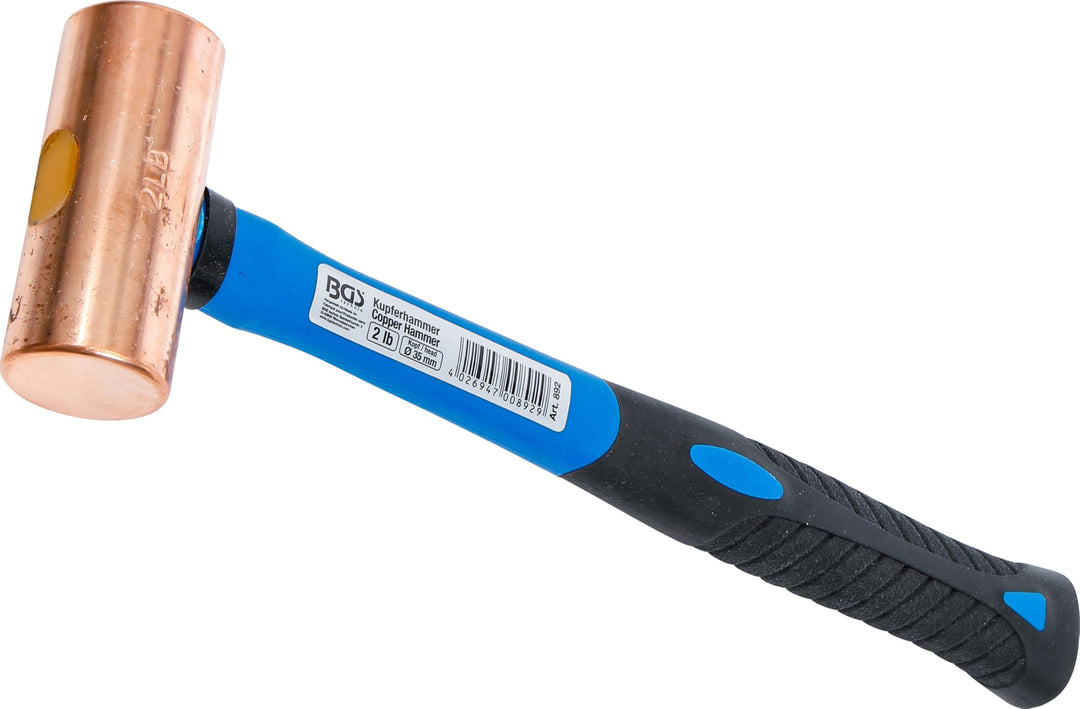 BGS 892 | Kupferhammer | Fiberglasstiel | Ø 35 mm | 907 g (2 lb) - Kopf 907 g (2 lb) -Kopf, 907 g (2