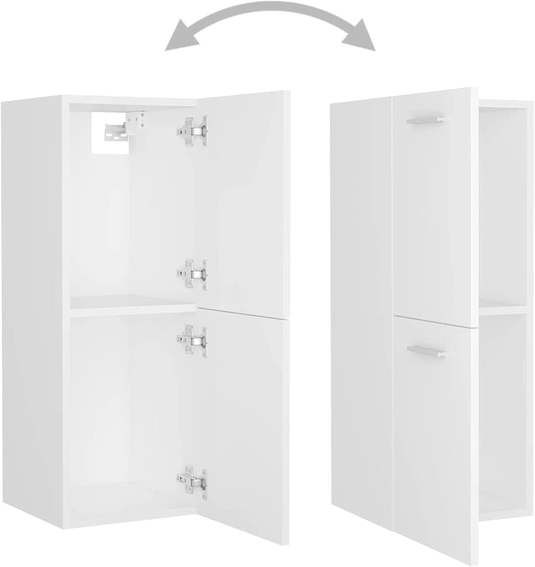 Tidyard Badezimmerschrank mit 2 Fächer Badschrank Hochschrank Badkommode Aufbewahrungschank Mehrzwec