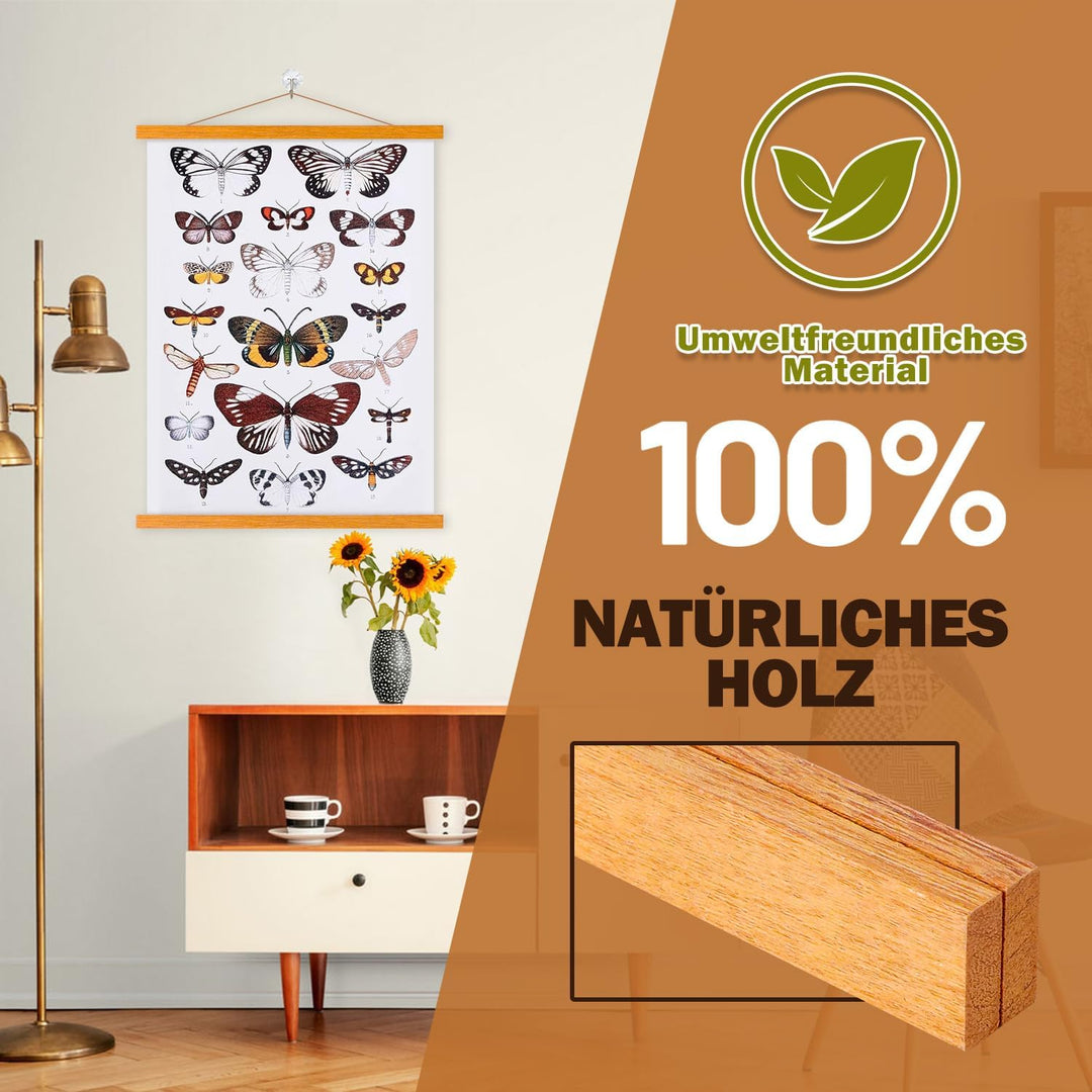 Ywlake B0 Posterleiste Posterschiene Posterleisten, Magnet Magnetische Holz Poster Aufhänger Halter