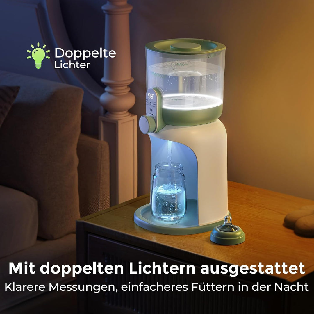 Momcozy Flaschenzubereiter Baby mit Dual-Licht, Schneller Flaschenwärmer zur Milchzubereitung, 1,69