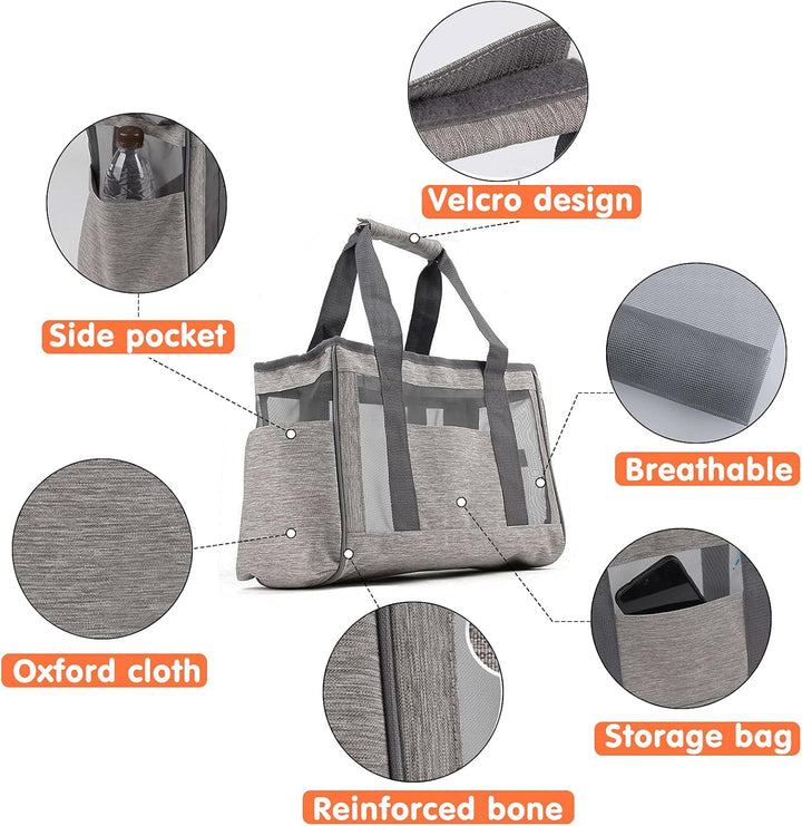 PETCUTE Hundetasche,Airline Genehmigt Transporttasche für Hunde, Transporttasche für Haustiere mit S