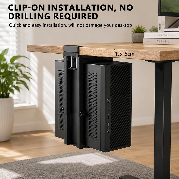 PC-Halterung unter Schreibtisch, Verstellbare PC Halterung