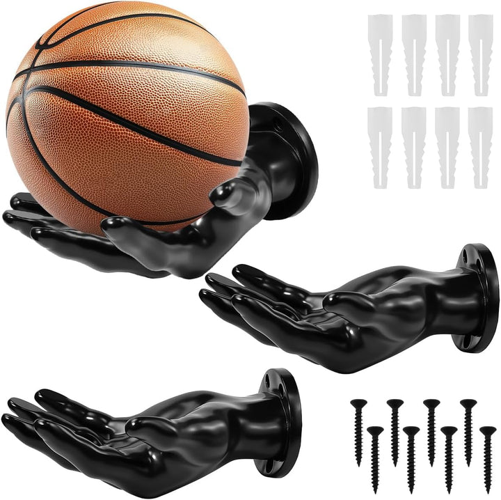 2 Stück Palmenförmiger Ballhalterung Wand Ballhalter Handball Zubehör 21,6 x 16cm Ballständer Indoor