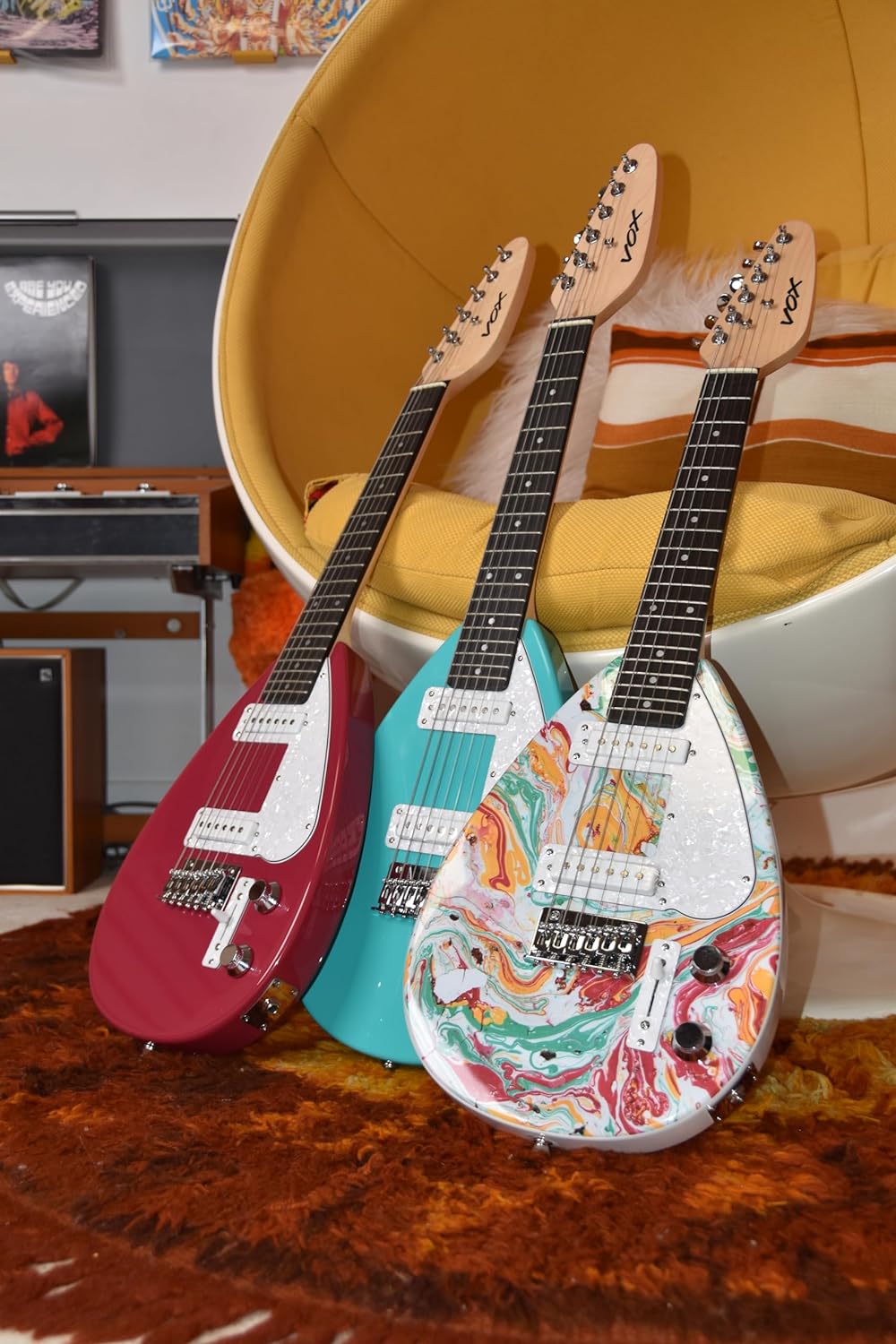 Vox Mark III Mini Electric Guitar - Teardrop - Aqua Green grün, grün