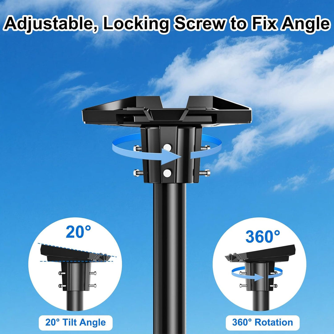 Starlink Gen 3 Halterung, langer Arm Wandhalterung für Starlink Gen 3, 360° verstellbar, 180° schwen