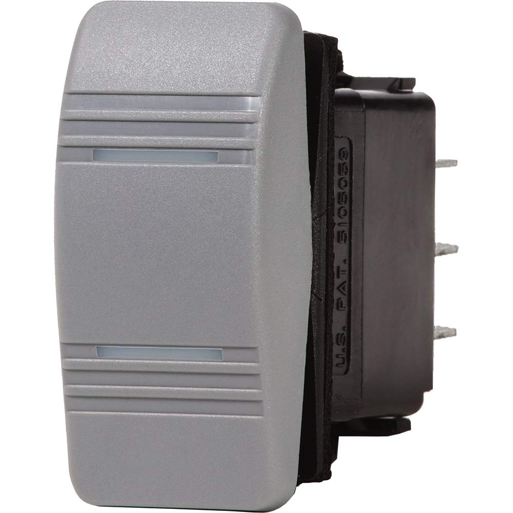 Blue Sea Systems Wasserabweisende, Schwarze und graue Contoura III-Schalter MULTICOLOR DPDT, EIN-AUS