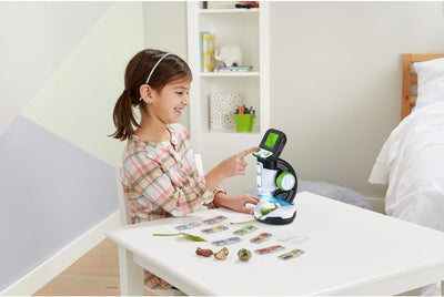 VTech Interaktives Videomikroskop, digitales Kindermikroskop mit Original-Video, 2,4-Zoll-Bildschirm