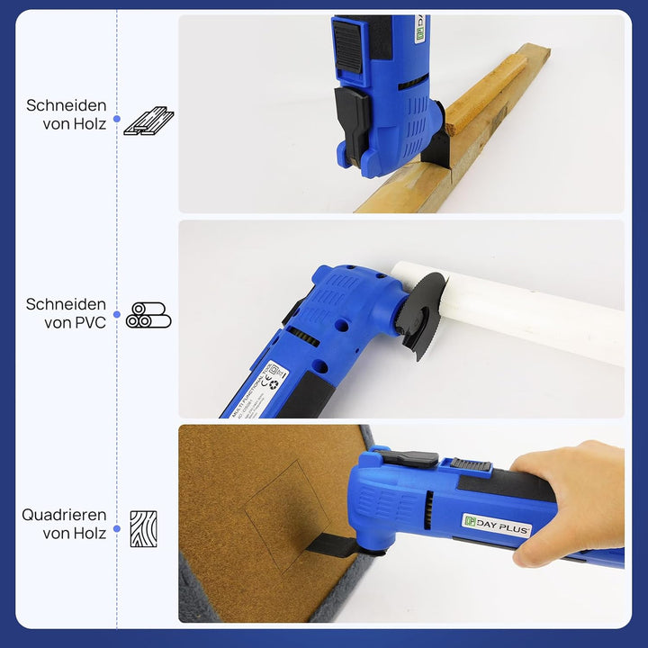 Oszillierende Multi-Werkzeuge, 280W 22000 OPM Elektro-Kabel-Multi-Werkzeug, 3 ° Oszillationswinkel,