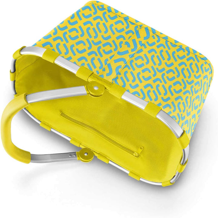 reisenthel Carrybag Trolley mit Schwenkrollen, 48 x 29 x 28 cm Signature Lemon, Signature Lemon
