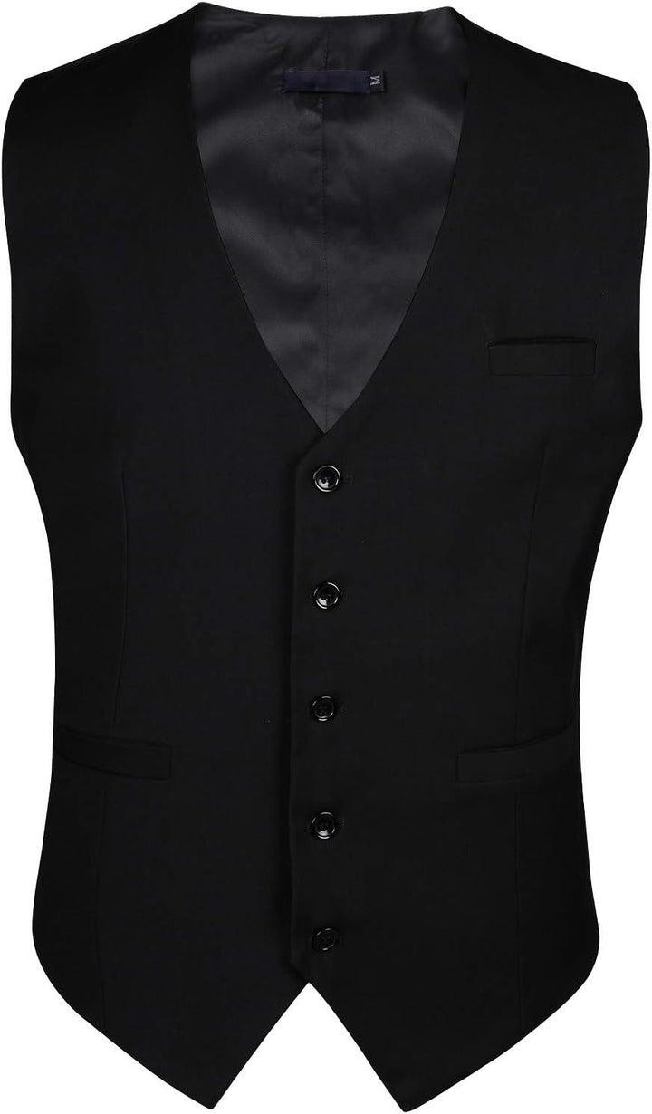 Enlision Anzugweste für Herren Formelle Einfarbige Weste Hochzeit Elegant Anzugwesten Business Weste