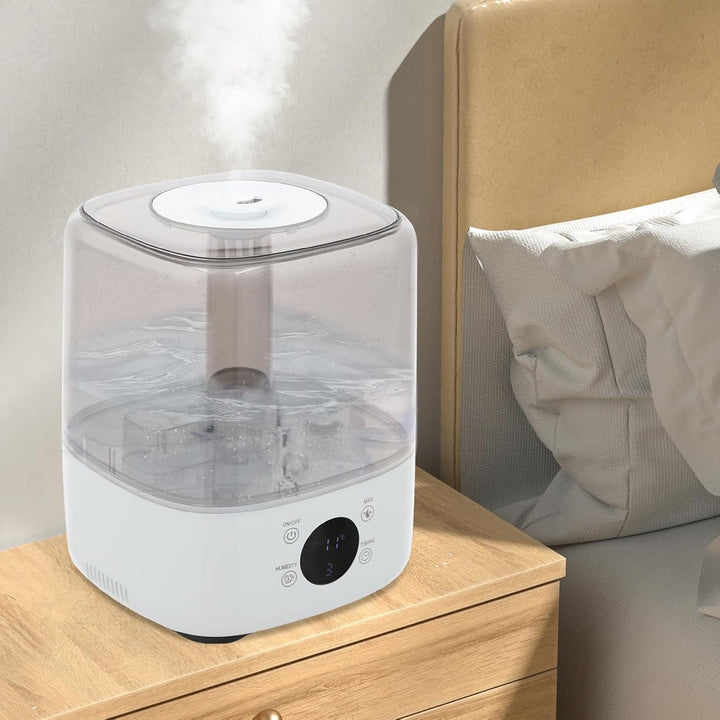 Luftbefeuchter 5L mit Fernbedienung, Luftbefeuchter Schlafzimmer 300ml/h, Air Humidifier mit 360° Dü