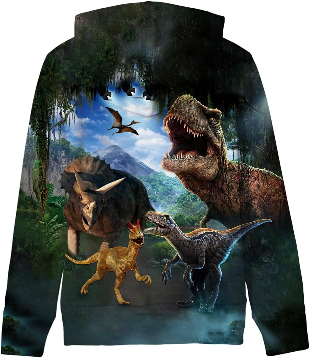 Fanient Pullover Jungen Mädchen 3D Print Fleece Hoodie Kinder Hooded Sweatshirt with Kangaroo Pocket