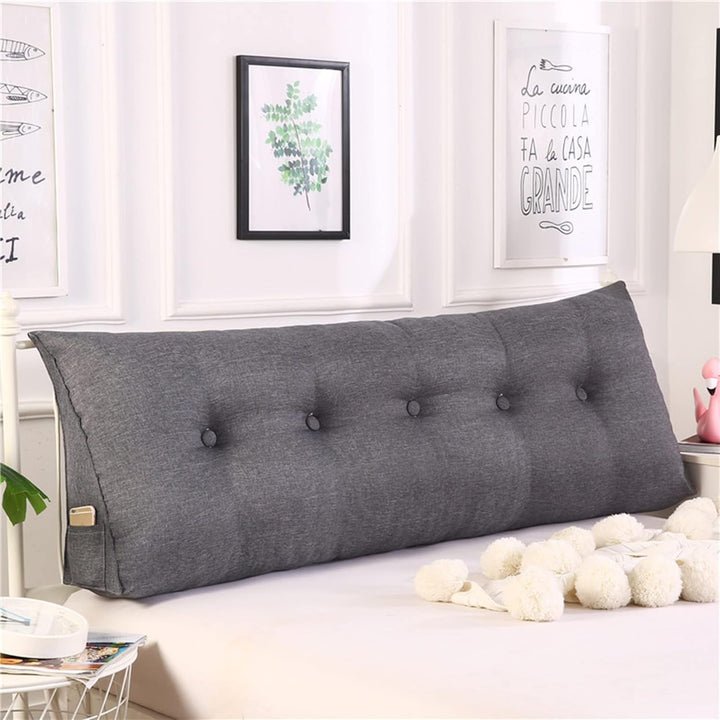 WINARA Einfaches Dreiecks-Lesekissen, grosses Rückenlehnenkissen für Bett, Sofa, Tatami, Tagesbettki