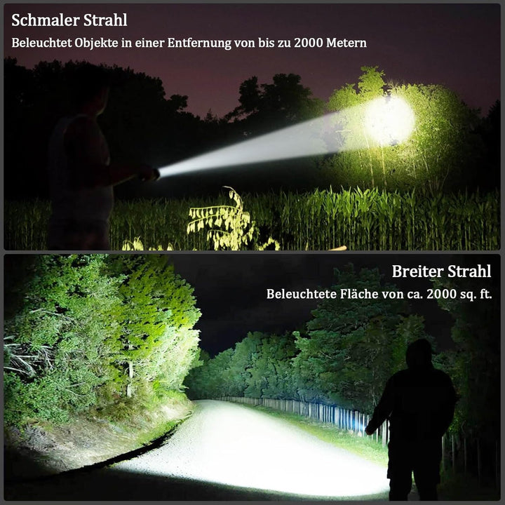 Jayxinli Taschenlampe 500000 Lumen mit Magnet, LED Taschenlampe Usb Aufladbar, Extrem Helle Taschenl