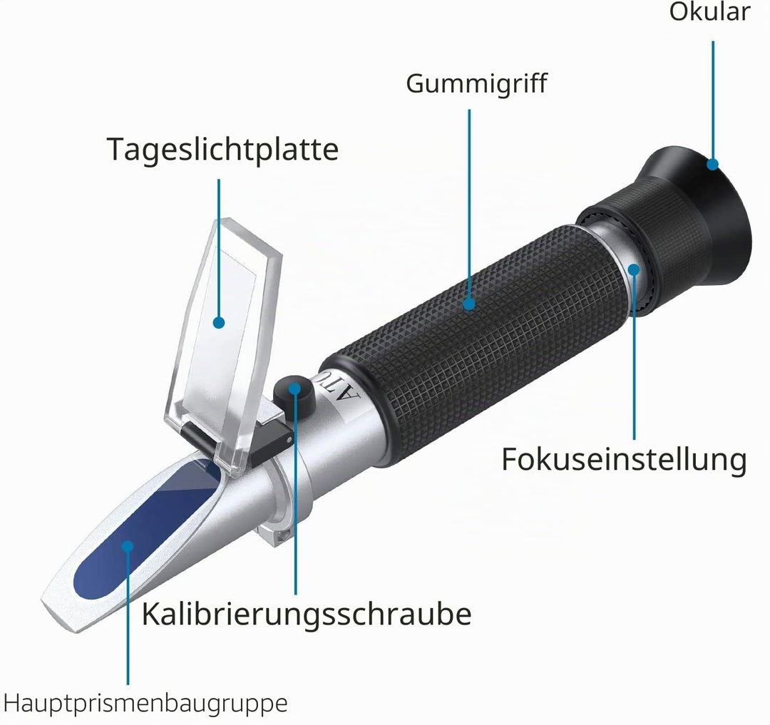 AUTOUTLET Salzgehalt Refraktometer Mit Automatischer Temperaturausgleichung, Hydrometer 0-100 PPT &
