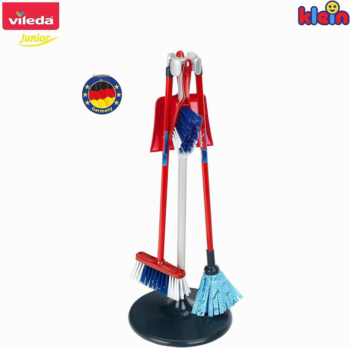 Theo Klein 6765 Vileda Cleaning Station I Kinder-Putzset inkl. Besen, Wischmop u.v.m. I Leicht monti